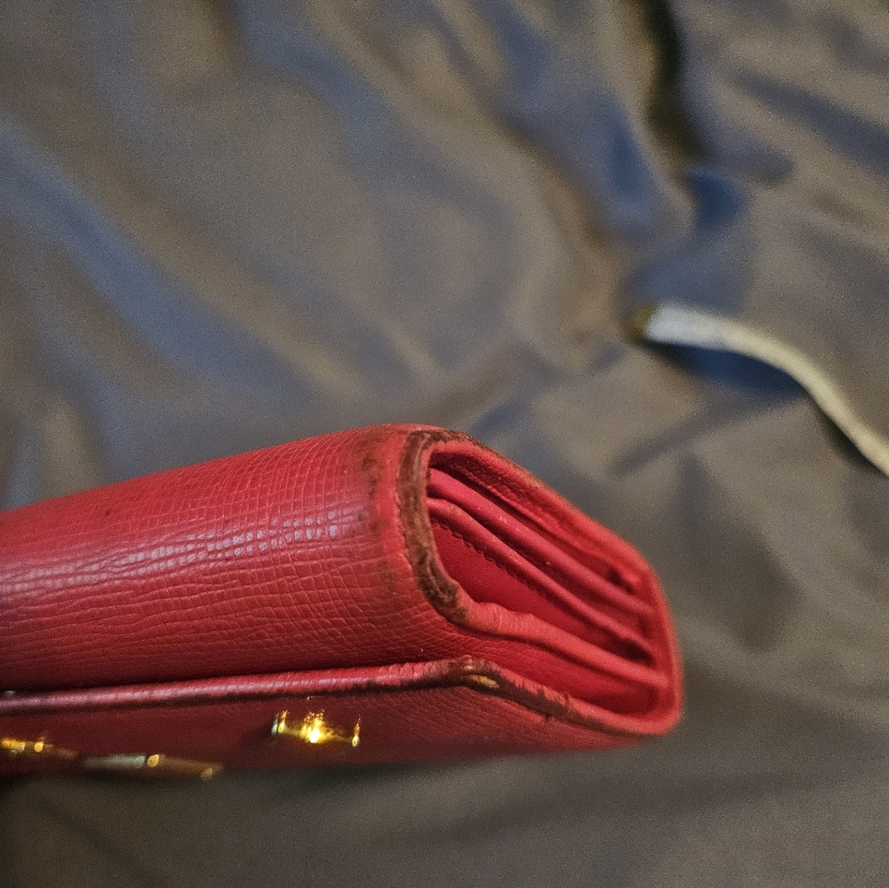 Mcm Red Wallet Euc - image 7